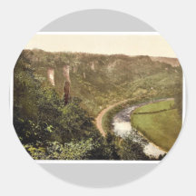 From the Rock, II., Symonds Yat, England classic P Round Sticker