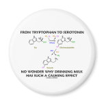 From Tryptophan To Serotonin (Chemistry Humour) magnets