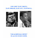 front/back JFK OBAMA, American Spirit speech quote t-shirts