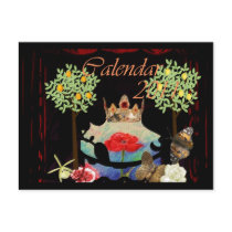 Front calendar postcard