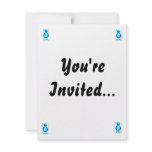 Front Facing Blue and White Single Speaker Graphic Custom Invitation
