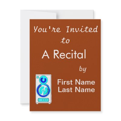 Front Facing Blue and White Single Speaker Graphic Personalized Announcement by MusicianEvents