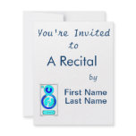 Front Facing Blue and White Single Speaker Graphic Custom Invites
