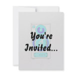 Front Facing Blue and White Single Speaker Graphic Personalized Invite