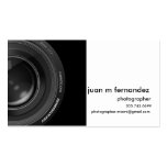 Front lens b&w business cards