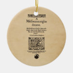 Front Piece to A Midsummer Nights Dream Quarto Christmas Tree Ornaments
