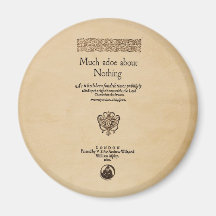 Front Piece to Much Ado About Nothing Quarto Fridge Magnets