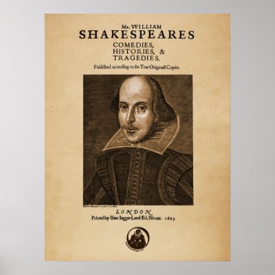 Front Piece to Shakespeare's First Folio by shakespeareshoppe