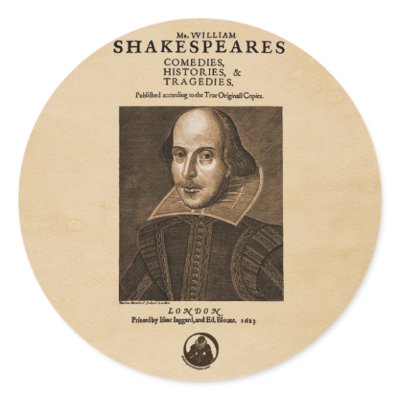Front Piece to Shakespeare's First Folio by shakespeareshoppe