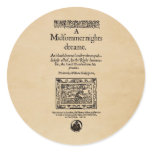 Front Piece to the A Midsummer Nights Dream Quarto Stickers