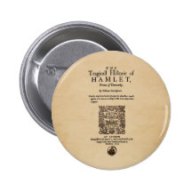 Front Piece to the Hamlet Quarto (1605 version) Pinback Buttons