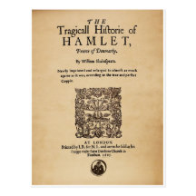 Front Piece to the Hamlet Quarto (1605 version) Postcard
