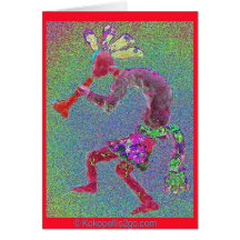 FRONTIÈRE MYSTIQUE DE KOKOPELLI RED-RED CARTE DE VŒUX