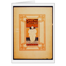 Frontispiece for 'One Red Letter' (colour litho) Greeting Cards
