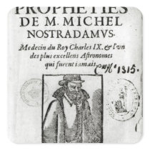 Frontispiece to 'Les Propheties de M. Michel Square Sticker