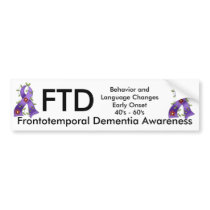 Frontotemporal Dementia Purple Ribbon Bump. Sticke
