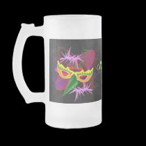 Frosted Beer, Soda Mug-Mardi Gras mugs