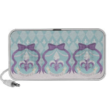 Frosted Fleur de Lis - Harlequin iPod Speaker