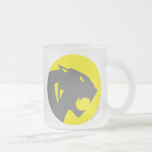 frosted glass mug - logo