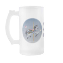Frosted Mugs - Grey Mare Carousel Horse
