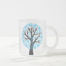 Frosted Tree Coffee Mugs