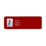 Frosty Avery Red Return Address Label