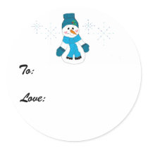 Frosty Blue - gift tag Sticker