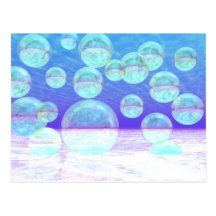 Frosty Clarity –- Azure Beauty & Indigo Depth Postcards