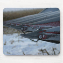 Frosty Corn Combine Tractor Head Mouse Pad