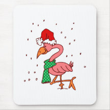 Frosty Flamingo Mouse Pads