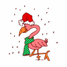 Frosty Flamingo Photo Cut Outs