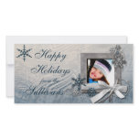 Frosty Happy Holidays Photo Greeting Card