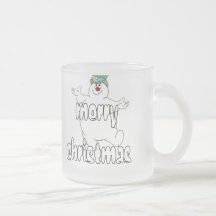frosty snowman coffee mug