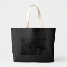 Frosty Yellowstone Bison Tote Bags