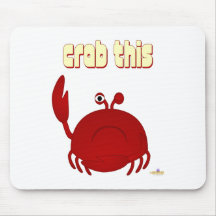 Frowning Red Crab Crab This Mouse Pad