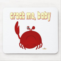 Frowning Red Crab Crack Me Baby Mouse Mats