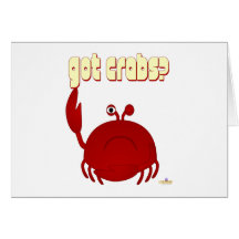 Frowning Red Crab Got Crabs Cards