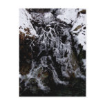 Frozen Waterfall in Captain's Bay Area Postcard