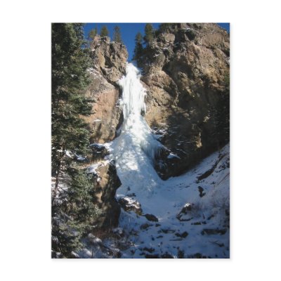Frozen Waterfall Postcard by johngrey