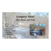 Frozen Wetlands Pond Business Card Templates