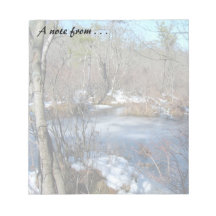 Frozen Wetlands Pond Notepads
