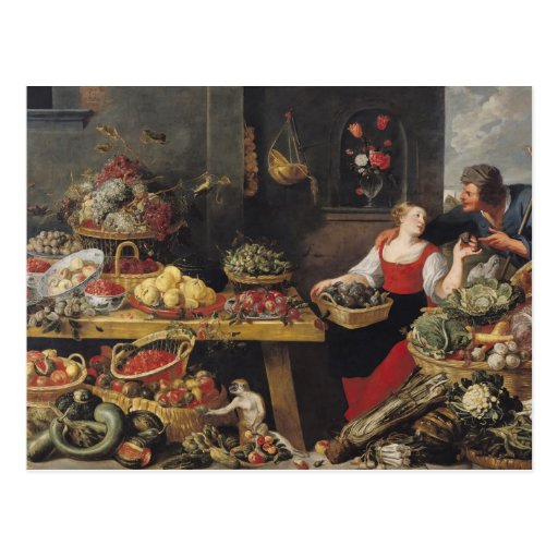 Fruit and Vegetable Market Post Cards