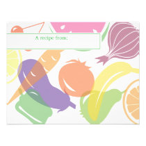 Fruit and Veggie Recipe Card invitations