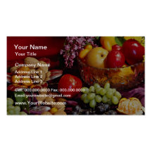 Fruit arrangement  flowers business cards