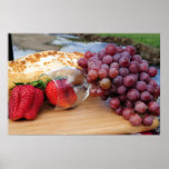 Fruit Bread And Wine Picnic Print