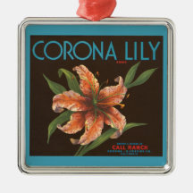 Fruit Crate Label Christmas Ornaments