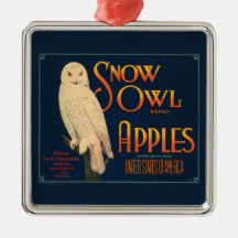 Fruit Crate Label Christmas Ornaments