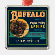 Fruit Crate Label Christmas Ornaments