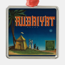 Fruit Crate Label Christmas Ornaments