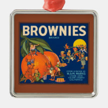 Fruit Crate Label Christmas Ornaments